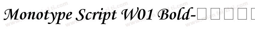 Monotype Script W01 Bold字体转换